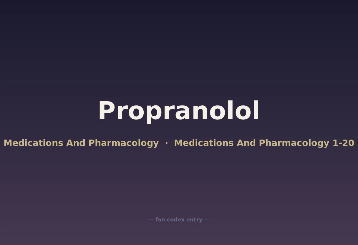Propranolol